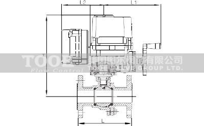 電動(dòng)防爆球閥結(jié)構(gòu)尺寸CAD圖紙 電動(dòng)防爆球閥結(jié)構(gòu)尺寸CAD圖紙