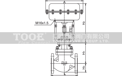 氣動薄膜單座調(diào)節(jié)閥結(jié)構(gòu)尺寸CAD圖紙 氣動薄膜單座調(diào)節(jié)閥結(jié)構(gòu)尺寸CAD圖紙