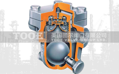 自由浮球式蒸汽疏水器構造原理 自由浮球式蒸汽疏水器構造原理